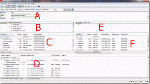 filezilla client logs